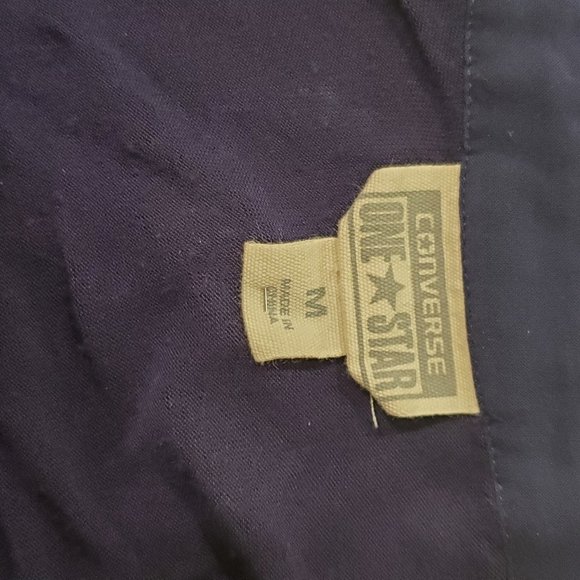 Converse One Star Medium Navy Button Up Blouse - Picture 3 of 3